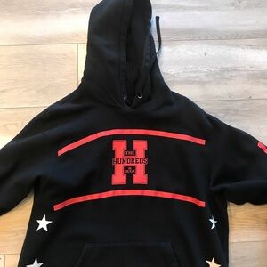 The Hundreds Black Crewneck with Red Logo and White Stars